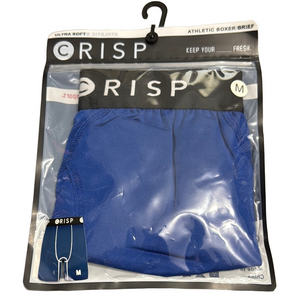 Crisp Ultra Soft Athletic Blue Boxer Briefs Underwear NWT